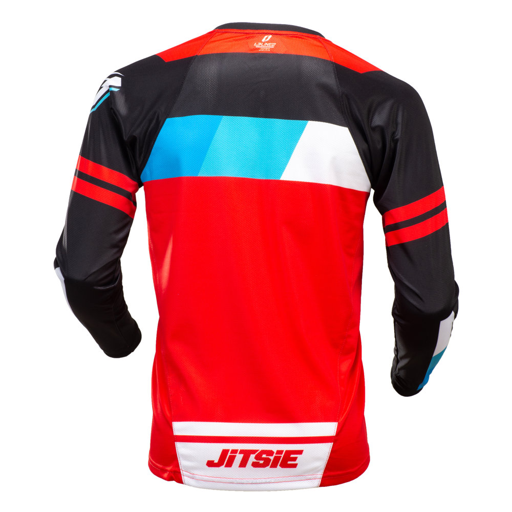 Jitsie L3 Linez Jersey rear in red